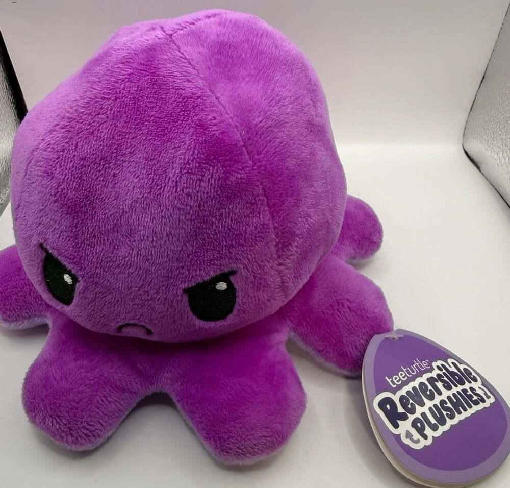 TeeTurtle The Original Reversible Octopus Plushie Purple and Light‎ Purple